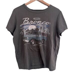 Ford Bronco Graphic T Shirt Official Licensed Product Woman's Size XL Gray Green